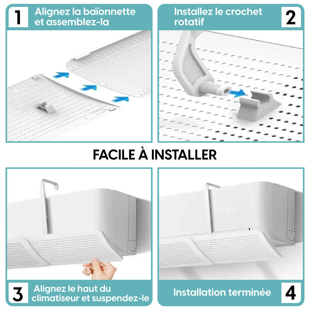 Déflecteur de Vent Réglable pour Climatiseur