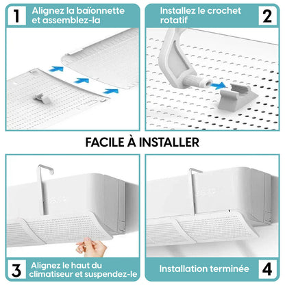 Déflecteur de Vent Réglable pour Climatiseur